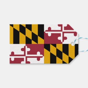 Statlig flagga i Maryland Presentetikett
