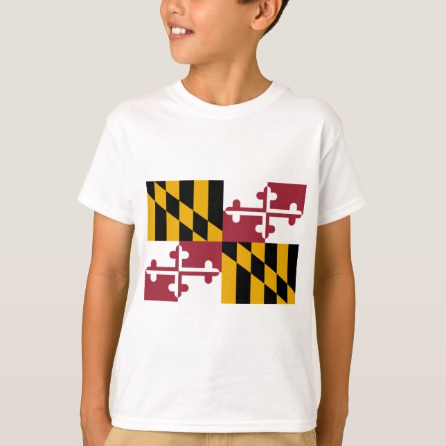 Statlig flagga i Maryland T Shirt (Framsida)
