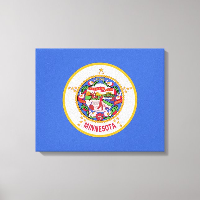 Statlig flagga i Minnesota Canvastryck (Framsida)