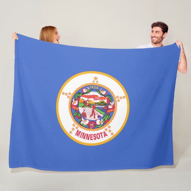Statlig flagga i Minnesota Fleecefilt (På plats)