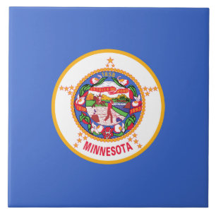 Statlig flagga i Minnesota Kakelplatta