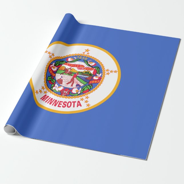 Statlig flagga i Minnesota Presentpapper (Utrullad)