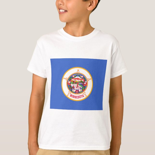 Statlig flagga i Minnesota T Shirt (Framsida)