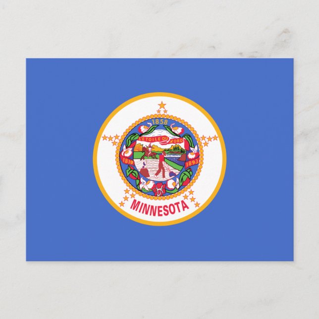 Statlig flagga i Minnesota Vykort (Framsida)