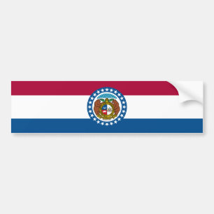 Statlig flagga i Missouri Bildekal