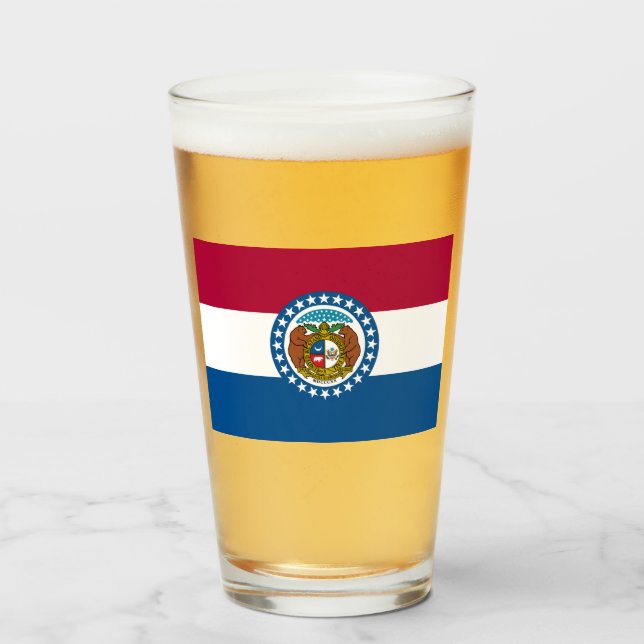Statlig flagga i Missouri Glaskopp (Framsida fylld)