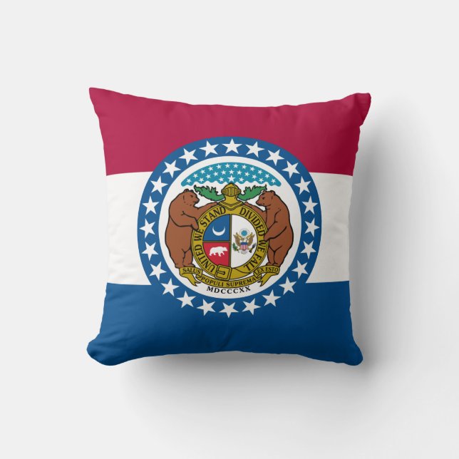 Statlig flagga i Missouri Kudde (Framsida)