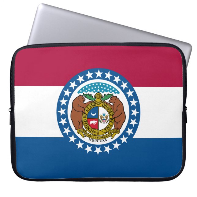 Statlig flagga i Missouri Laptop Fodral (Framsidan)