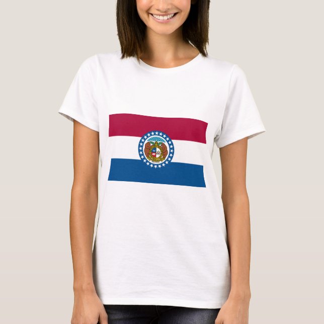 Statlig flagga i Missouri T Shirt (Framsida)