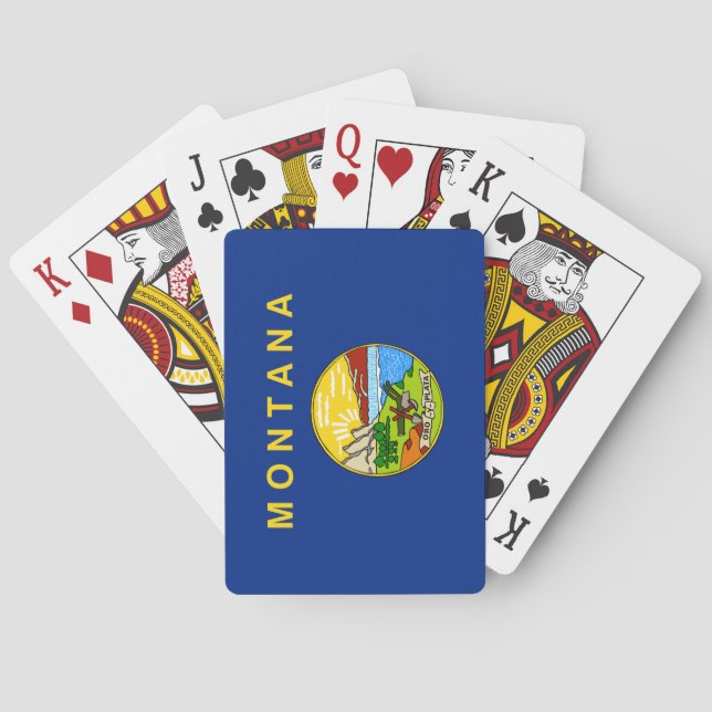 Statlig flagga i Montana Casinokort (Baksidan)