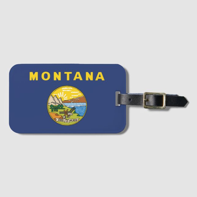 Statlig flagga i Montana, Förenta staterna Bagagebricka (Framsida horisontal)