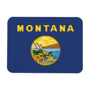 Statlig flagga i Montana, Förenta staterna Magnet