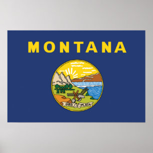 Statlig flagga i Montana, Förenta staterna Poster