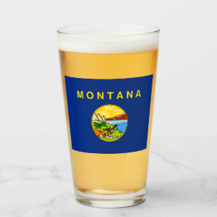 Statlig flagga i Montana Glaskopp