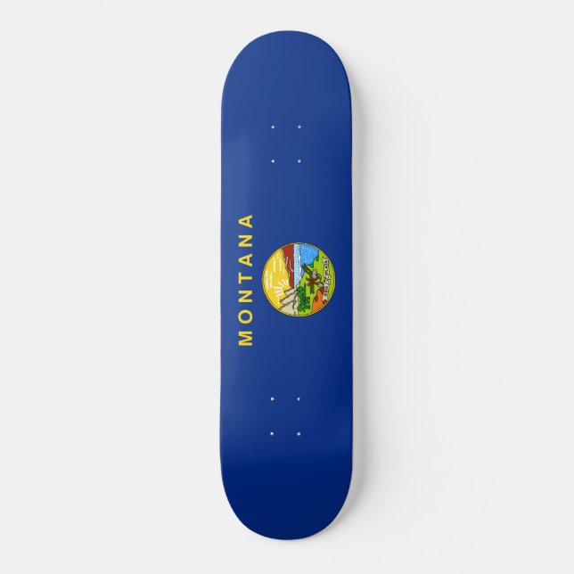 Statlig flagga i Montana Mini Skateboard Bräda 18,5 Cm (Framsida)