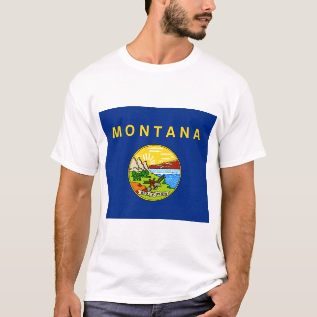 Statlig flagga i Montana T Shirt (Framsida)