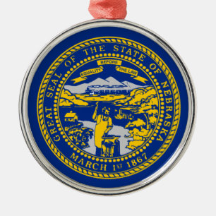 Statlig flagga i Nebraska Ceramic Ornament