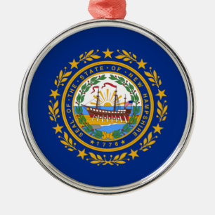 Statlig flagga i New Hampshire Ceramic Ornament