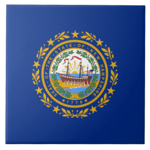 Statlig flagga i New Hampshire Kakelplatta
