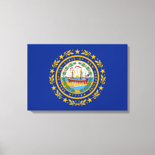 Statlig flagga i New Hampshire-Kanvastrycket Canvastryck