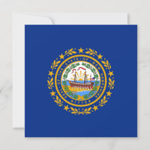 Statlig flagga i New Hampshire Kort