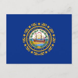 Statlig flagga i New Hampshire Vykort