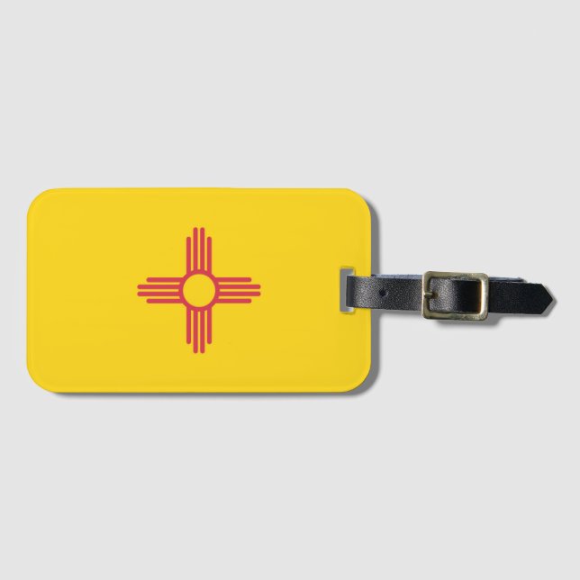 Statlig flagga i New mexico, Förenta staterna Bagagebricka (Framsida horisontal)