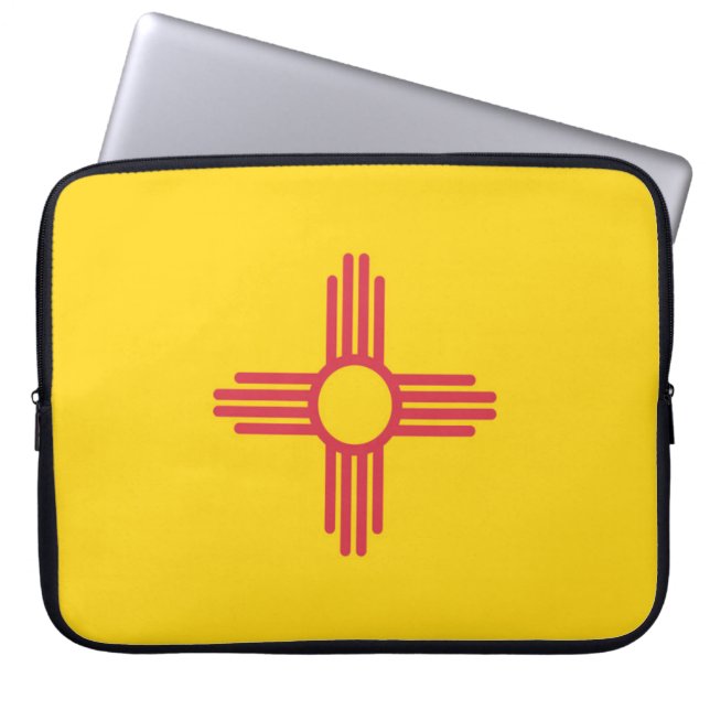 Statlig flagga i New mexico, Förenta staterna Laptop Fodral (Framsidan)