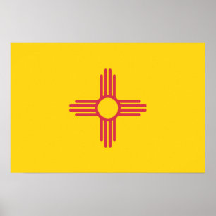 Statlig flagga i New mexico, Förenta staterna Poster