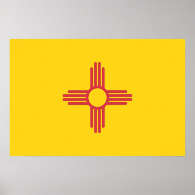 Statlig flagga i New mexico, Förenta staterna Poster (Framsidan)