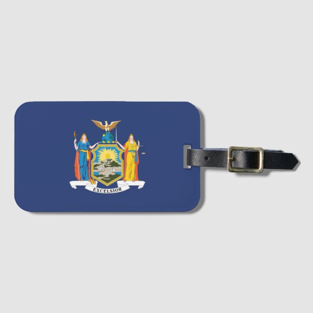Statlig flagga i New York, Förenta staterna Bagagebricka (Framsida horisontal)