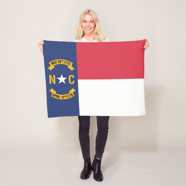Statlig flagga i North Carolina, Förenta staterna Fleecefilt (På plats)