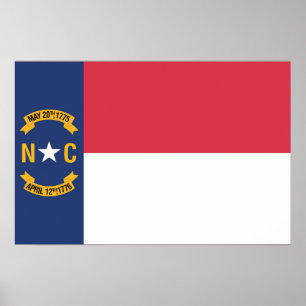 Statlig flagga i North Carolina, Förenta staterna Poster