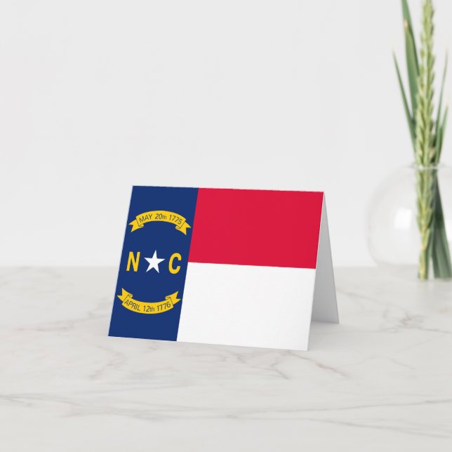 Statlig flagga i North Carolina Kort (Framsida)