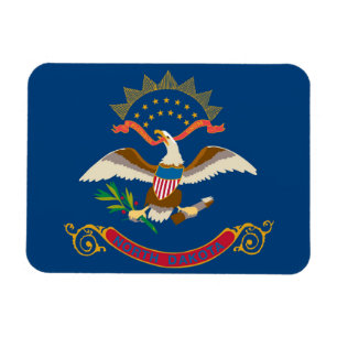 Statlig flagga i North Dakota, Förenta staterna Magnet