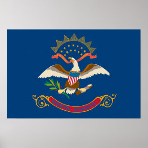 Statlig flagga i North Dakota, Förenta staterna Poster