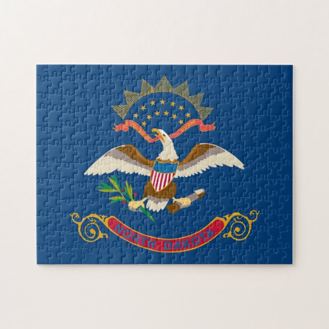 Statlig flagga i North Dakota, Förenta staterna Pussel (Horisontell)