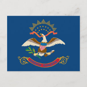 Statlig flagga i North Dakota, Förenta staterna Vykort