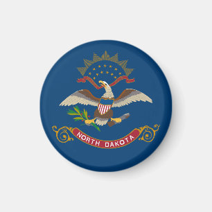 Statlig flagga i North Dakota Magnet