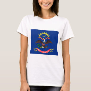 Statlig flagga i North Dakota T-Shirt