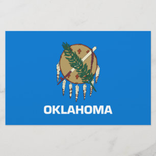 Statlig flagga i Oklahoma Brevpapper