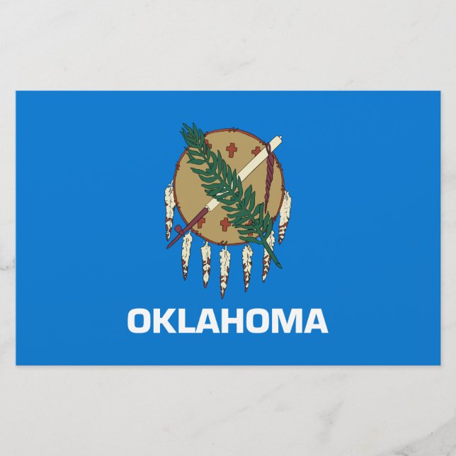 Statlig flagga i Oklahoma Brevpapper (Framsida)