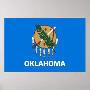 Statlig flagga i Oklahoma, Förenta staterna Poster