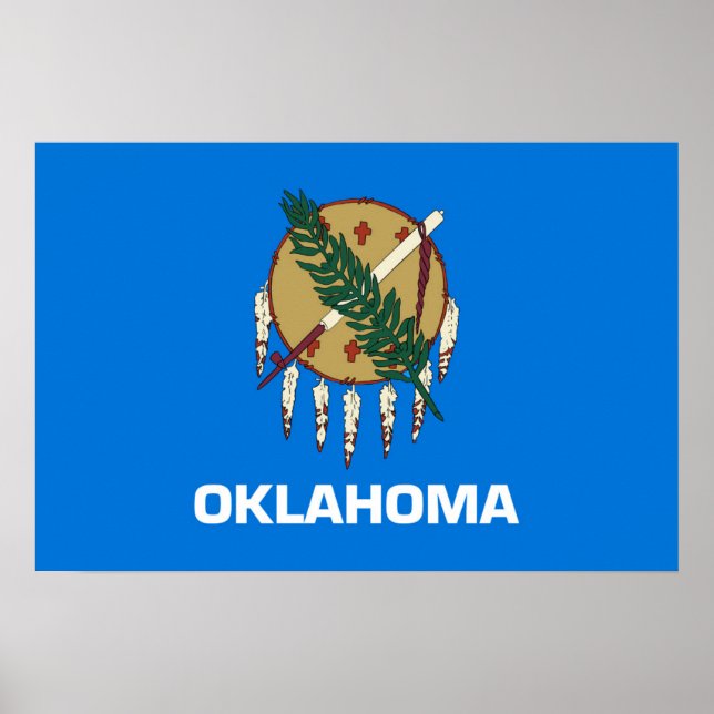 Statlig flagga i Oklahoma, Förenta staterna Poster (Framsidan)