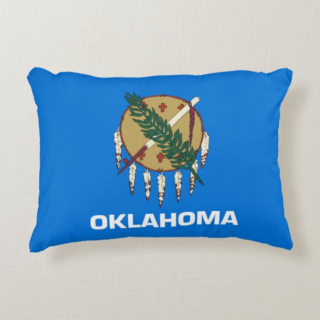 Statlig flagga i Oklahoma, Förenta staterna Prydnadskudde (Framsidan)