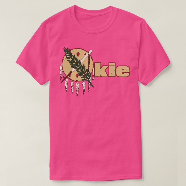 Statlig flagga i Oklahoma Graphic Okie T Shirt (Design framsida)