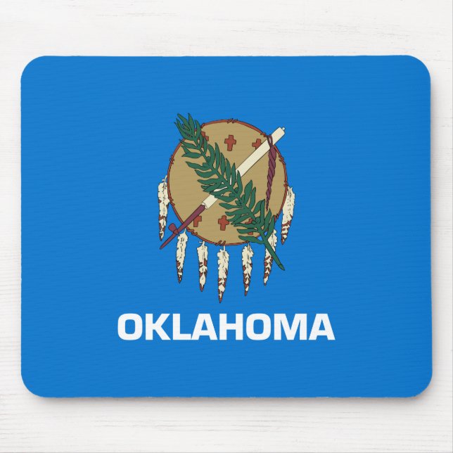 Statlig flagga i Oklahoma Musmatta (Framsidan)