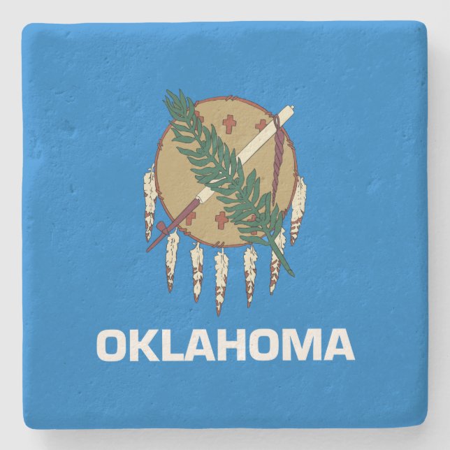 Statlig flagga i Oklahoma Stenunderlägg (Framsidan)