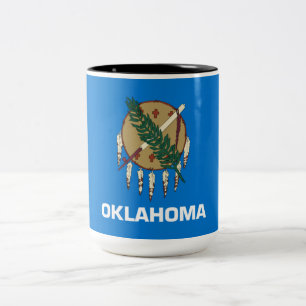 Statlig flagga i Oklahoma Två-Tonad Mugg