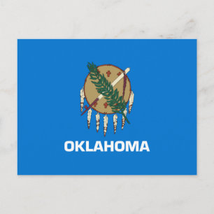 Statlig flagga i Oklahoma Vykort